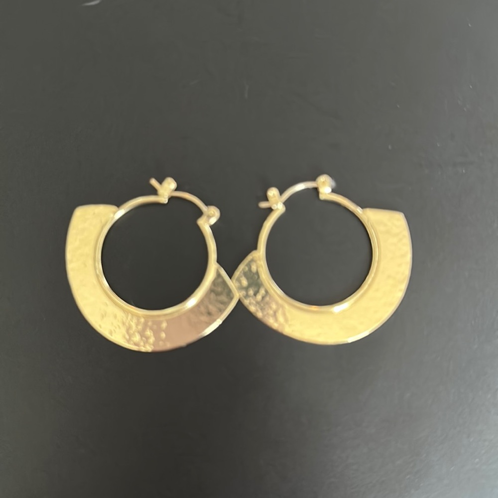 Gold Anthropologie Hoop Earrings